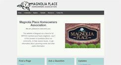 Desktop Screenshot of magnoliaplacehoa.com